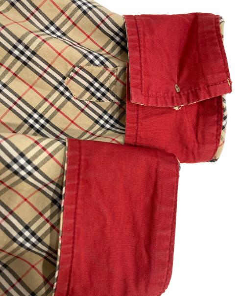 BURBERRY BLUE LABEL（バーバリー ブルー レーベル）BURBERRY BLUE LABEL (バーバリー ブルー レーベル) ホースロゴチェックシャツ ベージュ サイズ:38の古着・服飾アイテム
