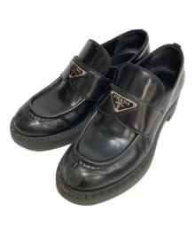 PRADA（プラダ）の古着「チョコレートブラッシュドレザーロ-ファー」｜ブラック