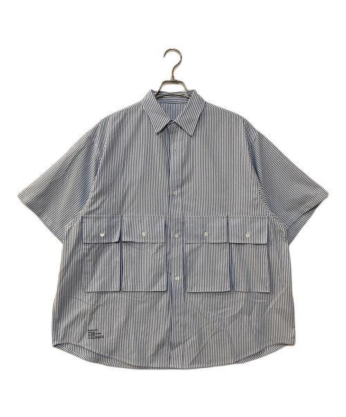 FreshService（フレッシュサービス）FreshService (フレッシュサービス) DRY OXFORD FLAP POCKET S/S SHIRT　ドライオックスフォードフラップポケットＳ/Ｓシャツ　FSC261-50107B ブルー サイズ:Mの古着・服飾アイテム
