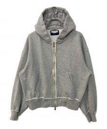 MAISON SPECIAL（メゾンスペシャル）の古着「Gathered Hood Prime-over Zip Parka ギャザーフーディープライムオーバージップパーカー」｜グレー