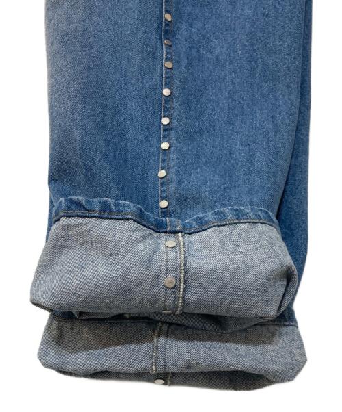 AFB（エーエフビー）AFB (エーエフビー) STRAIGHT STUDDED PANTS スタッデッド デニムパンツ インディゴ サイズ:Mの古着・服飾アイテム
