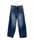NVRFRGTネヴァーフォーゲット）の古着「別注 3D TWISTED WIDE LEG FADED JEANS デニムパンツ」｜インディゴ