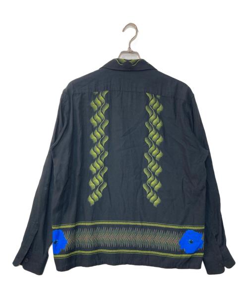 TOGA VIRILIS（トーガ ビリリース）TOGA VIRILIS (トーガ ビリリース) Cupra cotton twill print shirt　キュプラコットンツイルプリントシャツ　TV32-FJ309 ブラック サイズ:46の古着・服飾アイテム