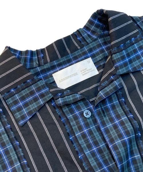 ADAM PATEK（アダムパテック）ADAM PATEK (アダムパテック) jacquard check-stripe shirt ブラック サイズ:2の古着・服飾アイテム