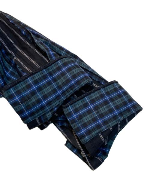 ADAM PATEK（アダムパテック）ADAM PATEK (アダムパテック) jacquard check-stripe shirt ブラック サイズ:2の古着・服飾アイテム