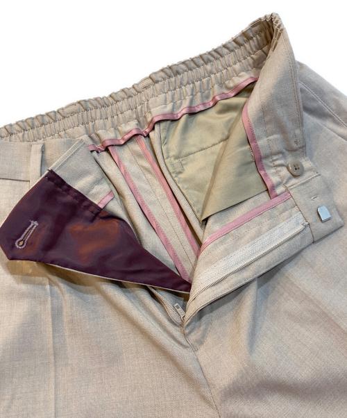 PAUL SMITH（ポールスミス）Paul Smith (ポールスミス) ライトメランジ ワンタック テーパード トラウザーズパンツ ベージュ サイズ:Lの古着・服飾アイテム