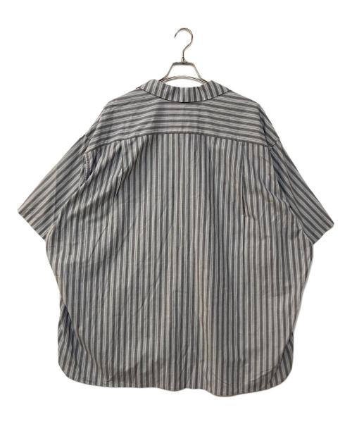 sillage（シアージ）Sillage (シアージ) ストライプオープンカラーシャツ　開襟シャツ　OVER SIZE STRIPE SHIRTS グレー サイズ:FREEの古着・服飾アイテム