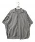 Sillage（シアージ）の古着「ストライプオープンカラーシャツ　開襟シャツ　OVER SIZE STRIPE SHIRTS」｜グレー