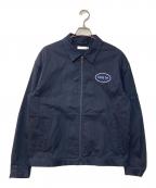 crest clothingクレスト・クロージング）の古着「ピンストライプデリバリージャケット　PIN STRIPE DELIVERY JACKET　刺繍」｜ネイビー