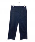 crest clothingクレスト・クロージング）の古着「ストライプパンツ STRIPE PANTS」｜ネイビー