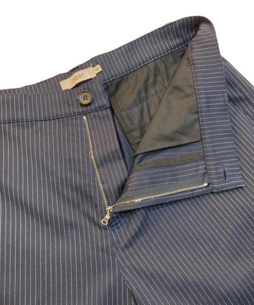 crest clothing（クレスト・クロージング）CREST CLOTHING (クレスト・クロージング) ストライプパンツ STRIPE PANTS ネイビー サイズ:48の古着・服飾アイテム
