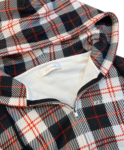 ICE &TECHNO（アイスアンドテクノ）ICE &TECHNO (アイスアンドテクノ) TARTAN ZIP HOOD　タータンチェックジップパーカー　ジップフーディ　IT26SS-SW02 ブラック サイズ:Mの古着・服飾アイテム