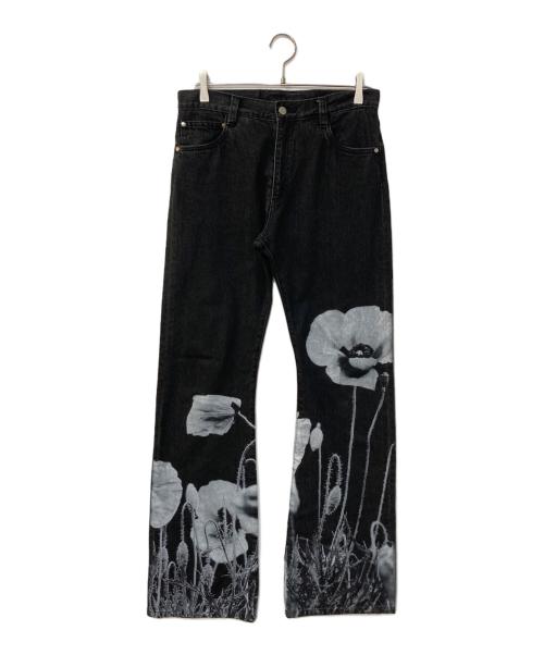 shoop（シュープ）shoop (シュープ) STUDIOUS (ステュディオス) 別注DENIM フラワープリントデニムパンツ ブラック サイズ:Mの古着・服飾アイテム