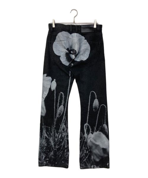 shoop（シュープ）shoop (シュープ) STUDIOUS (ステュディオス) 別注DENIM フラワープリントデニムパンツ ブラック サイズ:Mの古着・服飾アイテム