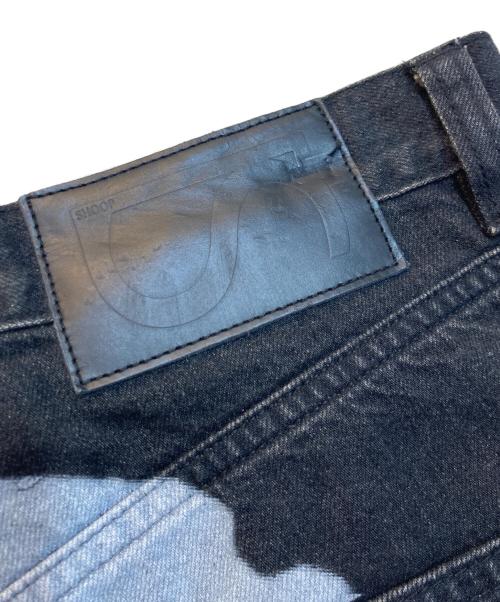 shoop（シュープ）shoop (シュープ) STUDIOUS (ステュディオス) 別注DENIM フラワープリントデニムパンツ ブラック サイズ:Mの古着・服飾アイテム