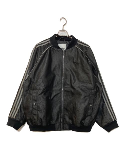 adidas（アディダス）adidas (アディダス) デニムジャケット ブラック サイズ:3XLの古着・服飾アイテム