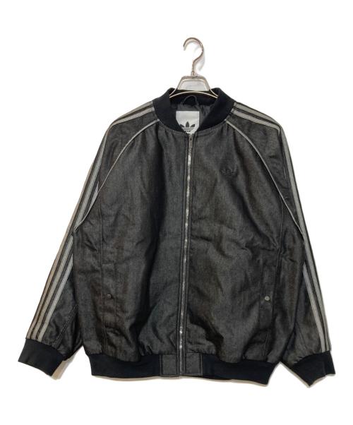 adidas（アディダス）adidas (アディダス) デニムジャケット ブラック サイズ:XLの古着・服飾アイテム