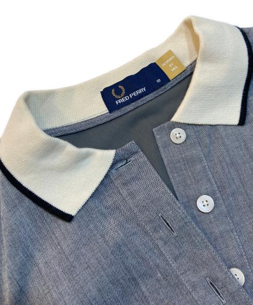 FRED PERRY（フレッドペリー）FRED PERRY (フレッドペリー) CAROLINA GLASER (カロリナ グレイサー) 別注 襟付き プリーツワンピース グレー サイズ:10 160~166の古着・服飾アイテム