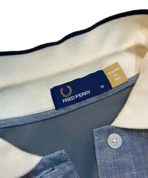 FRED PERRY（フレッドペリー）FRED PERRY (フレッドペリー) CAROLINA GLASER (カロリナ グレイサー) 別注 襟付き プリーツワンピース グレー サイズ:10 160~166の古着・服飾アイテム
