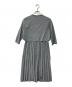FRED PERRY (フレッドペリー) CAROLINA GLASER (カロリナ グレイサー) 別注 襟付き プリーツワンピース グレー サイズ:10 160~166：9000円