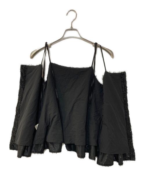 fiolily（フィオリリー）fiolily (フィオリリー) Sparkling Ribbon Camisole Tops ビスチェ ブラック サイズ:FREEの古着・服飾アイテム