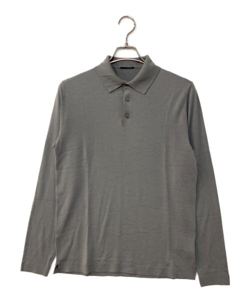 LARDINI（ラルディーニ）LARDINI (ラルディーニ) カシミヤブレンドポロニット グレー サイズ:48の古着・服飾アイテム