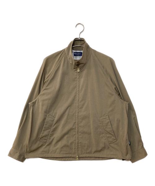 Gymphlex（ジムフレックス）Gymphlex (ジムフレックス) ナイロン スタンドカラージャケット スウィングトップ ベージュ サイズ:Mの古着・服飾アイテム