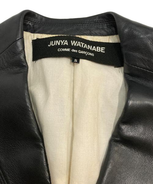 JUNYA WATANABE COMME des GARCONS（(ジュンヤワタナベ コムデギャルソン）JUNYA WATANABE COMME des GARCONS ((ジュンヤワタナベ コムデギャルソン) 1Bレザーテーラードジャケット ブラック サイズ:Sの古着・服飾アイテム