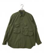 DAIWA PIER39ダイワ ピア39）の古着「TECH ANGLERS SHIRTS L/S フィッシングシャツ」｜オリーブ