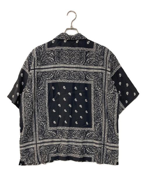 UNUSED（アンユーズド）UNUSED (アンユーズド) bandanna short sleeve shirt ペイズリーショートスリーブシャツ ブラック サイズ:3の古着・服飾アイテム
