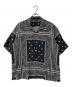 UNUSED（アンユーズド）の古着「bandanna short sleeve shirt ペイズリーショートスリーブシャツ」｜ブラック