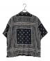 UNUSED (アンユーズド) bandanna short sleeve shirt ペイズリーショートスリーブシャツ ブラック サイズ:3：8000円