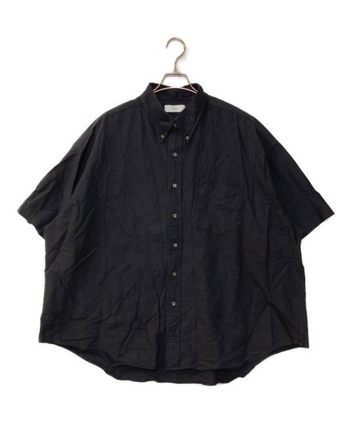 Graphpaper（グラフペーパー）Graphpaper (グラフペーパー) Oxford Oversized S/S B.D Shirt ブラック サイズ:Fの古着・服飾アイテム