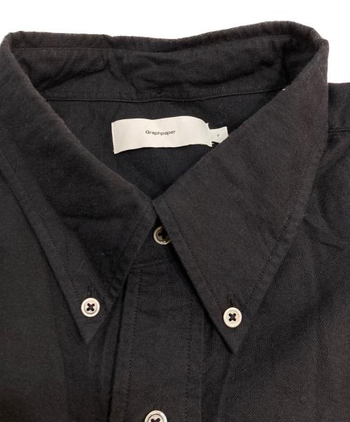 Graphpaper（グラフペーパー）Graphpaper (グラフペーパー) Oxford Oversized S/S B.D Shirt ブラック サイズ:Fの古着・服飾アイテム