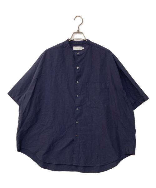 Graphpaper（グラフペーパー）Graphpaper (グラフペーパー) Oxford Oversized Band Collar Shirt ネイビー サイズ:Fの古着・服飾アイテム