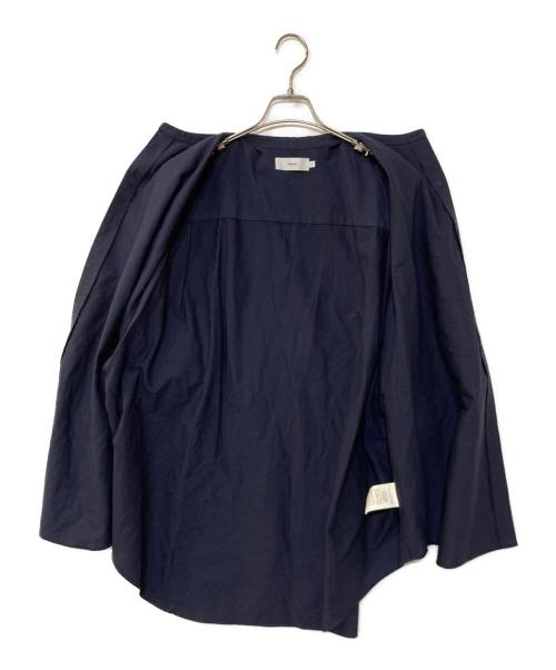 Graphpaper（グラフペーパー）Graphpaper (グラフペーパー) Oxford Oversized Band Collar Shirt ネイビー サイズ:Fの古着・服飾アイテム
