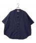 Graphpaper（グラフペーパー）の古着「Oxford Oversized Band Collar Shirt」｜ネイビー