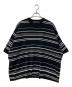is-ness（イズネス）の古着「KNITTED FLASH BORDER T-SHIRT 半袖 ボーダー ニット」｜ホワイト×ブラック