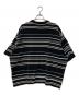is-ness (イズネス) KNITTED FLASH BORDER T-SHIRT 半袖 ボーダー ニット ホワイト×ブラック サイズ:L：7000円