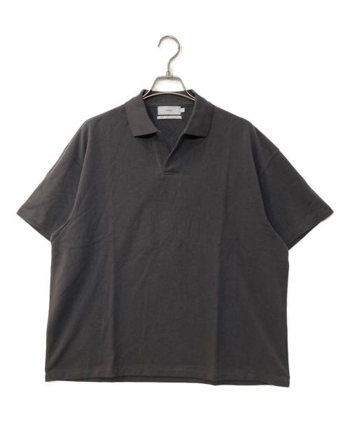 Graphpaper（グラフペーパー）Graphpaper (グラフペーパー) Cotton Pique Jersey S/S Skipper Polo ポロシャツ グレー サイズ:2の古着・服飾アイテム