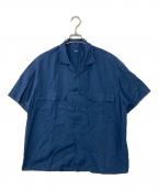 Porter Classicポータークラシック）の古着「KEROUAC オープンカラーシャツ」｜ネイビー