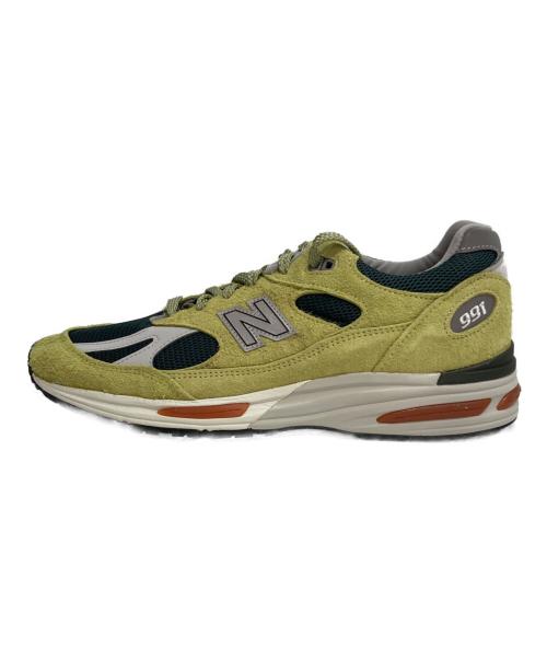 NEW BALANCE（ニューバランス）NEW BALANCE (ニューバランス) 991V2 ローカットスニーカー 黄緑 サイズ:UK9 1/2 EUR44の古着・服飾アイテム