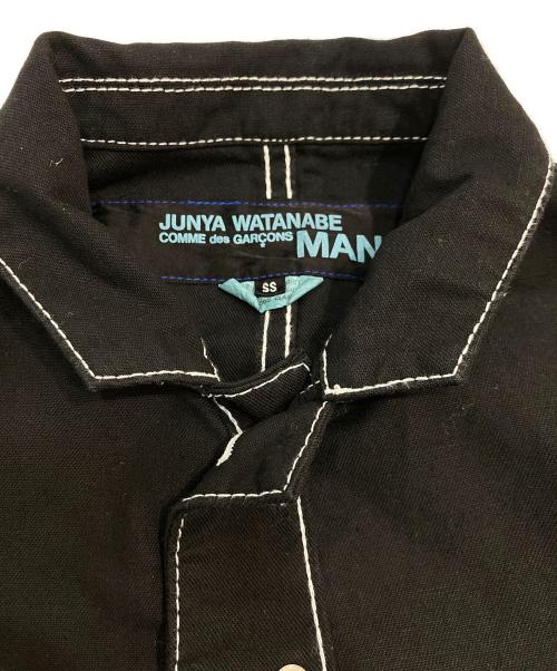 JUNYA WATANABE MAN（ジュンヤワタナベマン）JUNYA WATANABE MAN (ジュンヤワタナベマン) テーラードジャケット ブラック×ブルー サイズ:SSの古着・服飾アイテム