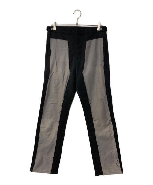 COMME des GARCONS HOMME PLUS（コムデギャルソンオムプリュス）COMME des GARCONS HOMME PLUS (コムデギャルソンオムプリュス) ドッキングストレートパンツ ブラック サイズ:Mの古着・服飾アイテム