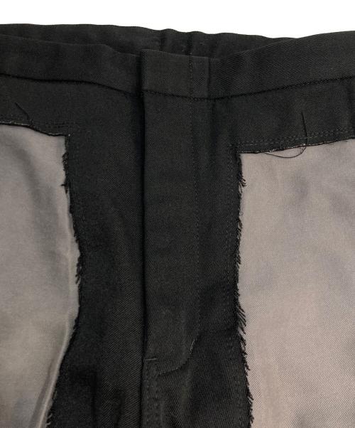 COMME des GARCONS HOMME PLUS（コムデギャルソンオムプリュス）COMME des GARCONS HOMME PLUS (コムデギャルソンオムプリュス) ドッキングストレートパンツ ブラック サイズ:Mの古着・服飾アイテム