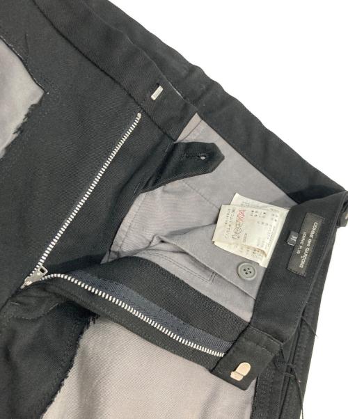 COMME des GARCONS HOMME PLUS（コムデギャルソンオムプリュス）COMME des GARCONS HOMME PLUS (コムデギャルソンオムプリュス) ドッキングストレートパンツ ブラック サイズ:Mの古着・服飾アイテム