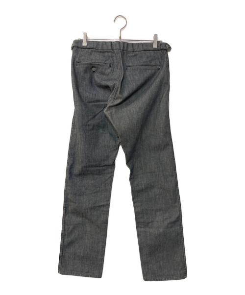 COMME des GARCONS HOMME PLUS（コムデギャルソンオムプリュス）COMME des GARCONS HOMME PLUS (コムデギャルソンオムプリュス) チェック柄ドッキング デニムパンツ パープル×グレー サイズ:Sの古着・服飾アイテム