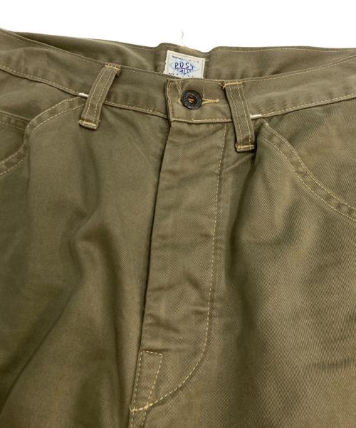 POST O'ALLS（ポストオーバーオールズ）POST O'ALLS (ポストオーバーオールズ) シンチバッグワークパンツ　WORK PANTS オリーブ サイズ:不明の古着・服飾アイテム