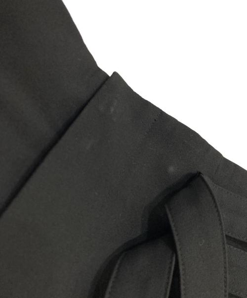 CINOH（チノ）CINOH (チノ) DOUBLE BELT TUCK PANTS ダブルベルトタックパンツ ブラック サイズ:36の古着・服飾アイテム