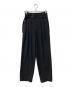 CINOH（チノ）の古着「DOUBLE BELT TUCK PANTS ダブルベルトタックパンツ」｜ブラック
